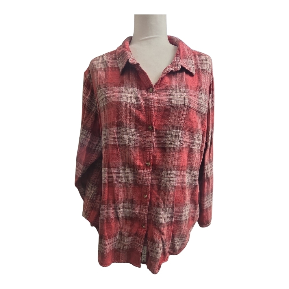 Lucky Brand Pink Plaid Button-Down Shirt - Picture 2 of 10
